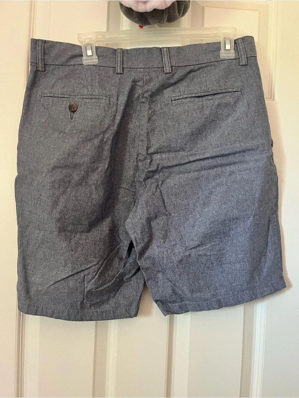 old navy men's flat front ultimate slim shorts in gray